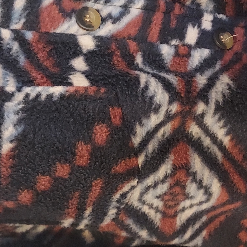 Thread & Supply Shacket Navy Red Southwestern Azt… - image 6